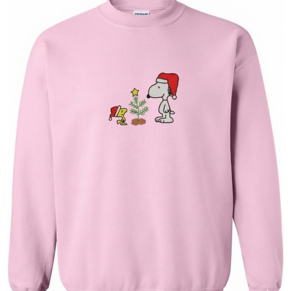 Christmas snoopy embroidered sweater